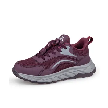 Recreation Cushioned Slip Resistant Abrasion Resistant Low Top Casual Shoes Women's Deep Red