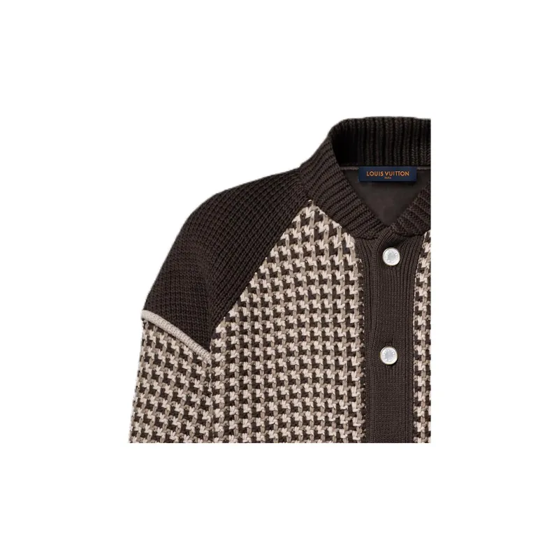 LOUIS VUITTON Knitted Cotton Jacquard Bomber-5