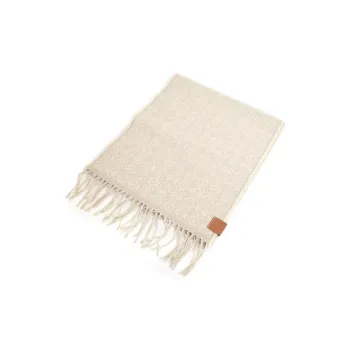 LOEWE Cashmere Knit Scarves Women's Beige