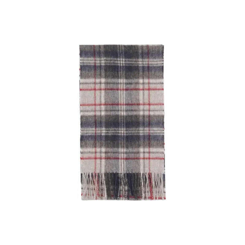 BARBOUR Lambswool, Cashmere Knit Scarves Unisex Gray-1