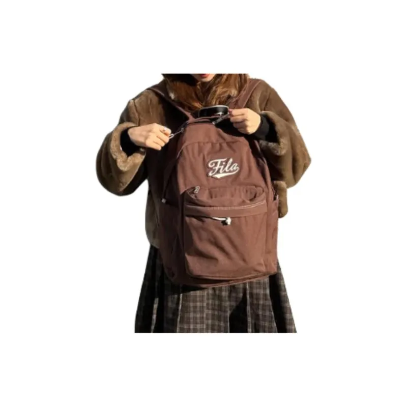 FILA Polyester Backpack Unisex Brown-3