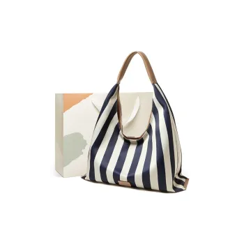 15 MINS Fabric Handbag Shoulder Bag Tote Shoulder Bag Shopping Bag Regular Women's Blue White Stripes
