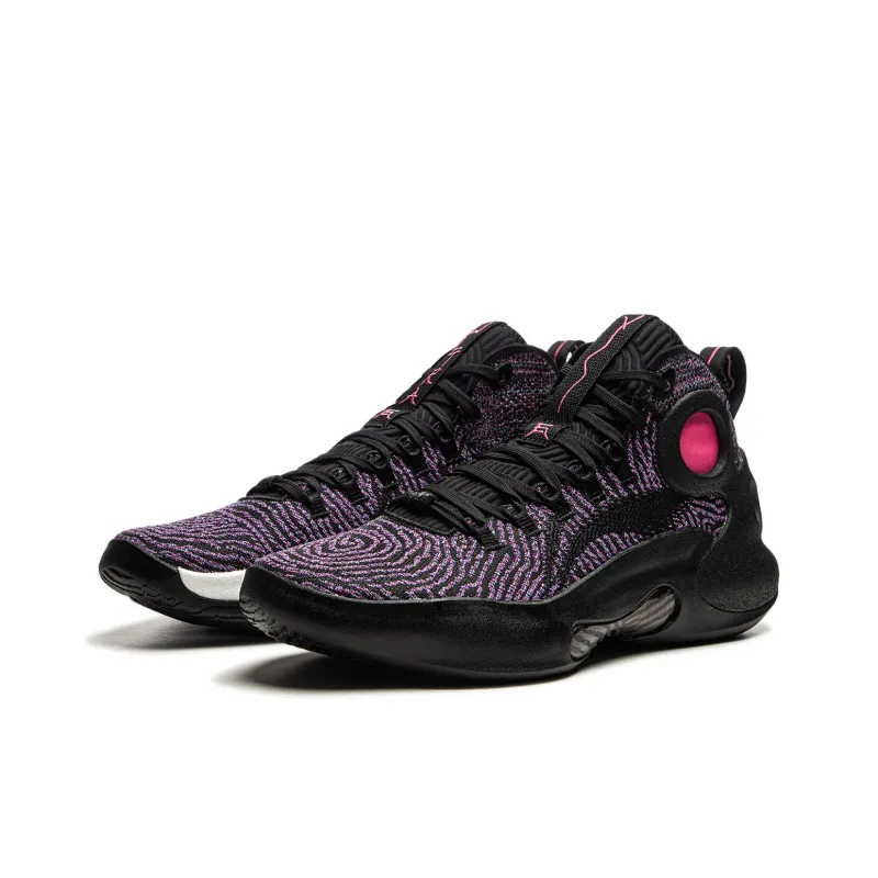 LiNing Charming ULTRA Anti Slip Wear Resistant Mid Top Basketball Shoes Men's Black-2
