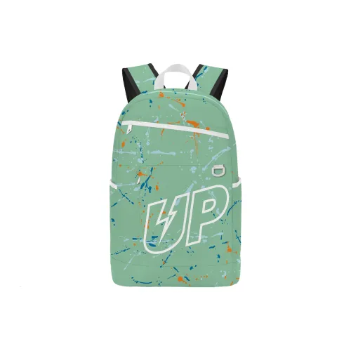 TURN UP Polyester Student Backpack Regular Unisex Green