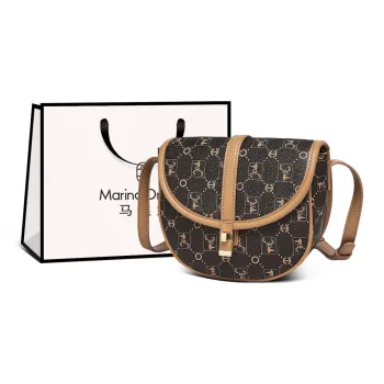 Marino Orlandi Synthetic Leather Shoulder Bag Crossbody Bag Women's Coffee/Apricot