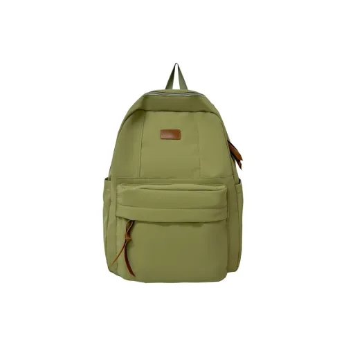 BUBM Composite Cloth Backpack Regular Unisex Black/Ecru/Green/Burgundy