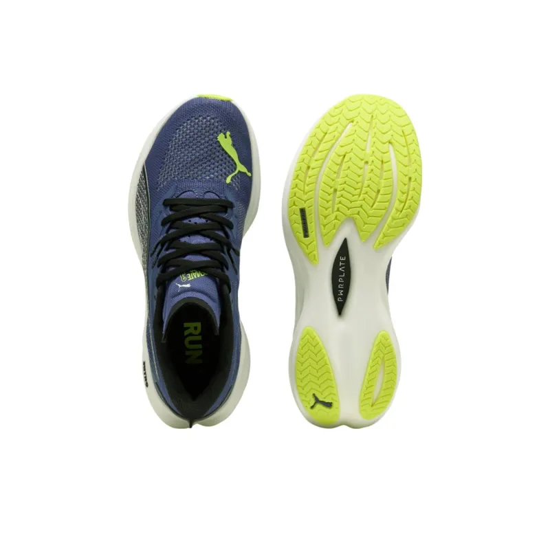 PUMA Deviate NITRO 3 Anti Slip Wear Resistant Low Top Casual Running Shoes Men's Blue Black-3