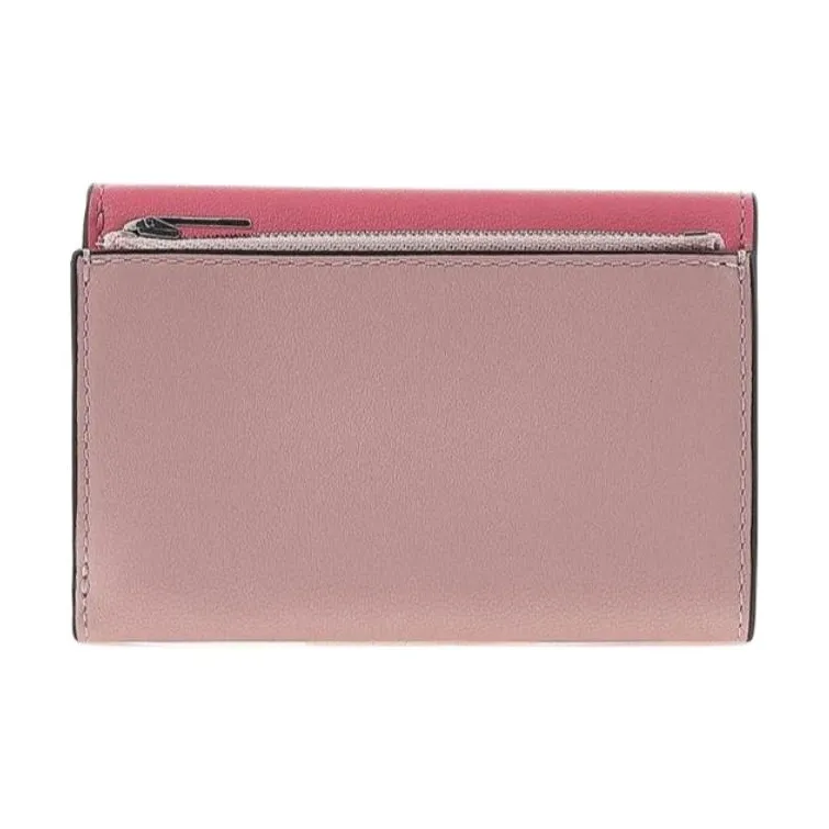 Mulberry Grain Leather Wallet Women's Pink-2