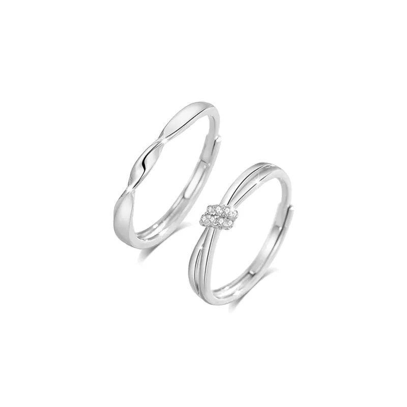 BLANK IN BLANK Sterling Silver Rings Unisex-0