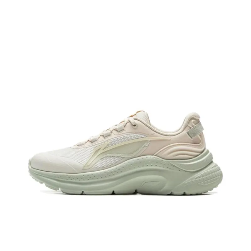 LiNing Liuyun Anti-Slip And Wear-Resistant Breathable Low-Top Casual Running Shoes Women's White Pink Cyan-0
