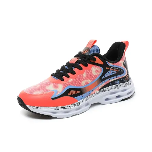 JSWEI Anti Slip Wear Resistant Low Top Running Shoes Unisex White Star Sea Blue