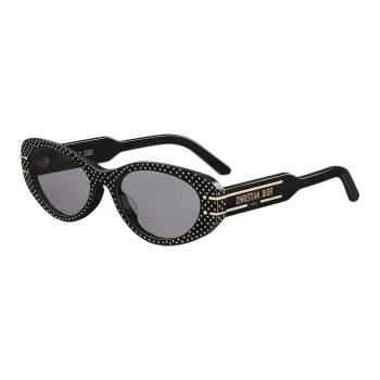 DIOR Acetate Oval Sunglasses Women's Black