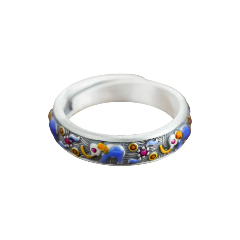 CHIC-ZONE 999 Fine Silver Rings Unisex-0