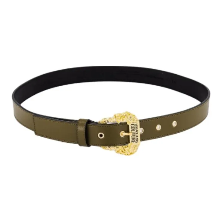 VERSACE JEANS COUTURE Leather Belts Women's Army Green-2
