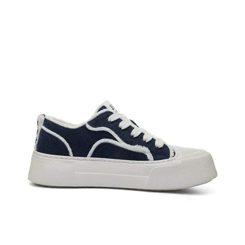 JEEP SPIRIT Canvas Shoes Men Low Top White/Blue-1