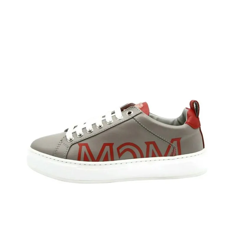 MCM Low Top Skateboard Shoes Women's Gray-0
