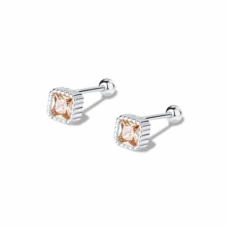 KMONADO 999 Fine Silver Trendy Fashion Luxurious Elegance Niche Design Versatile Earlobe Piercing Unisex-0