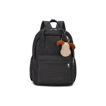 TAKI Nylon Campus Student Backpack Regular Unisex Ecru/Black/Green/Khaki/Coffee