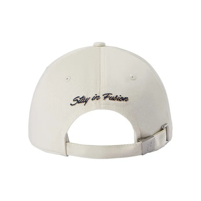 FILA FUSION Cotton Baseball Caps Unisex Tallow White-2