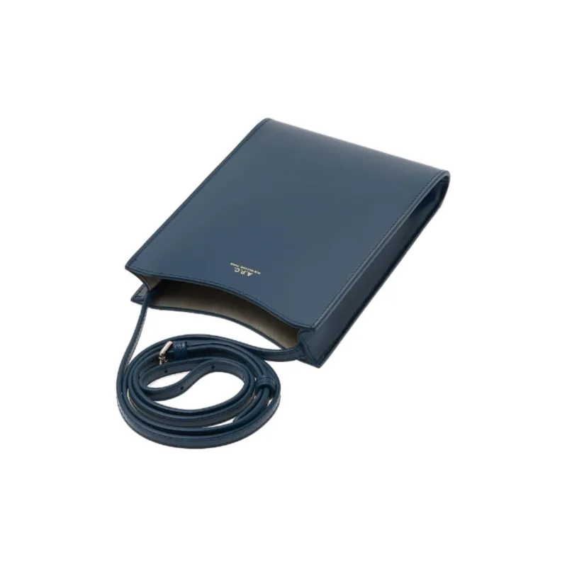 A.P.C Jamie Calfskin Shoulder Bag Women's Dark Blue-5