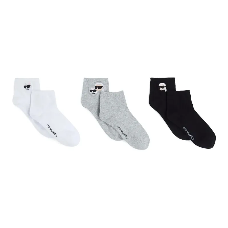 KARL LAGERFELD / Karl Lagerfeld Jeans Ikon Socks Set Of Three-1