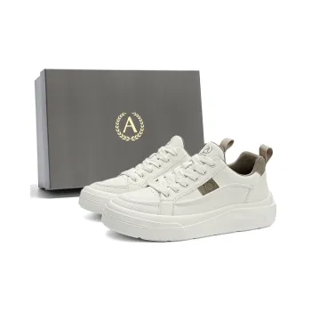 AOKANG Air Force One Series Skateboard Shoes Men Low Top Beige Green, White Red