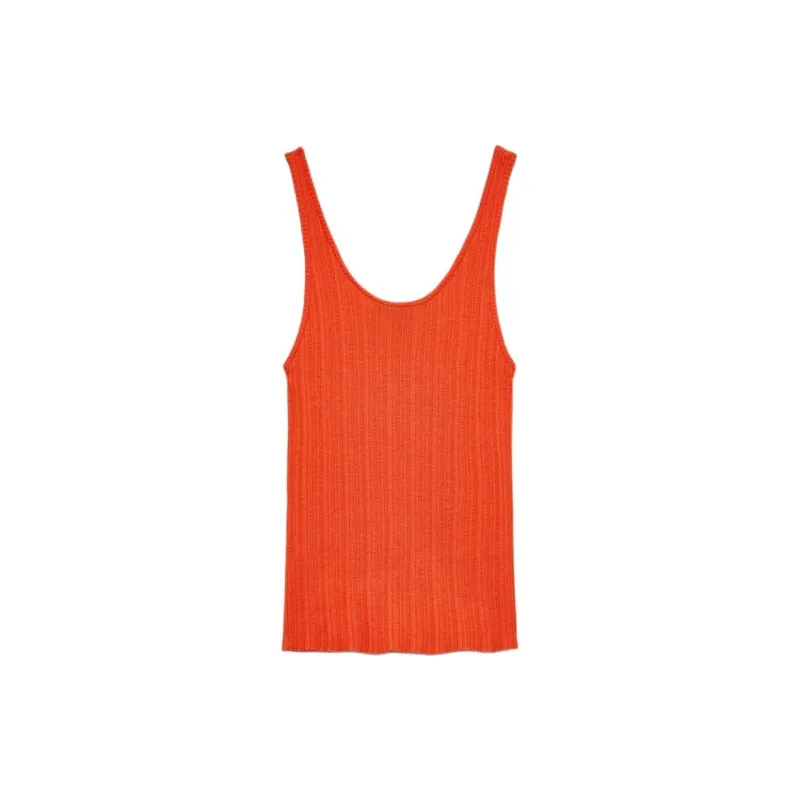 ZARA Tank Tops Women's Orange-1