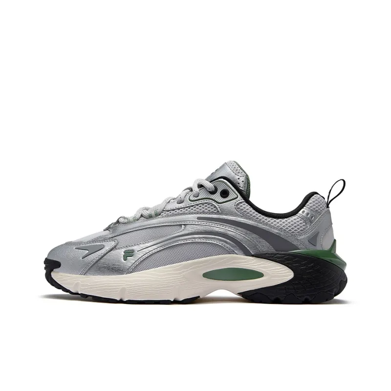 FILA FUSION RING Cushioning Low-Top Running Shoes Men's Gray Silver-0