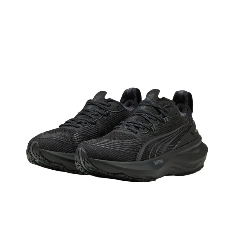 PUMA Cushioning Slip Resistant Low Top Casual Running Shoes Women's Black Loose Fit-2
