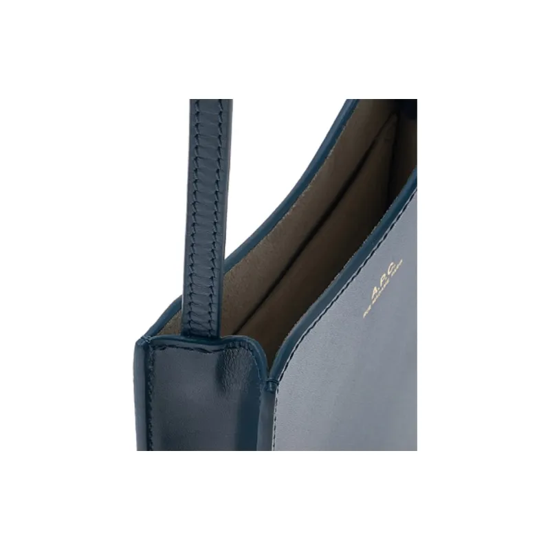 A.P.C Jamie Calfskin Shoulder Bag Women's Dark Blue-7