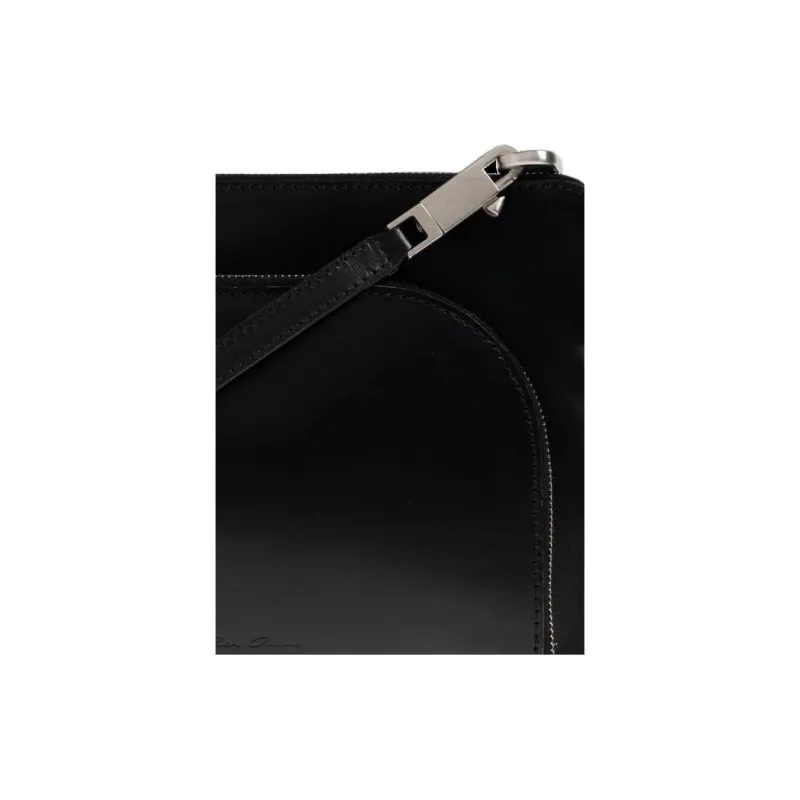 RICK OWENS Logo Embossed Zipped Shoulder Bag-3