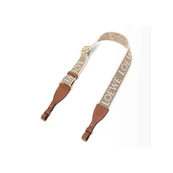 LOEWE Jacquard Calfskin Shoulder Straps Women's Brown