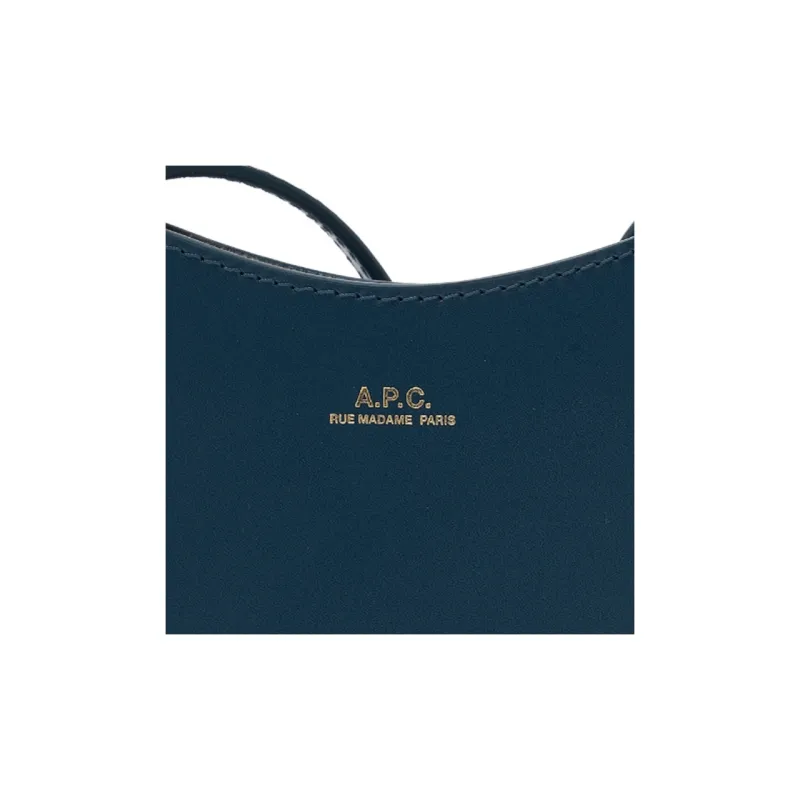 A.P.C Jamie Calfskin Shoulder Bag Women's Dark Blue-6
