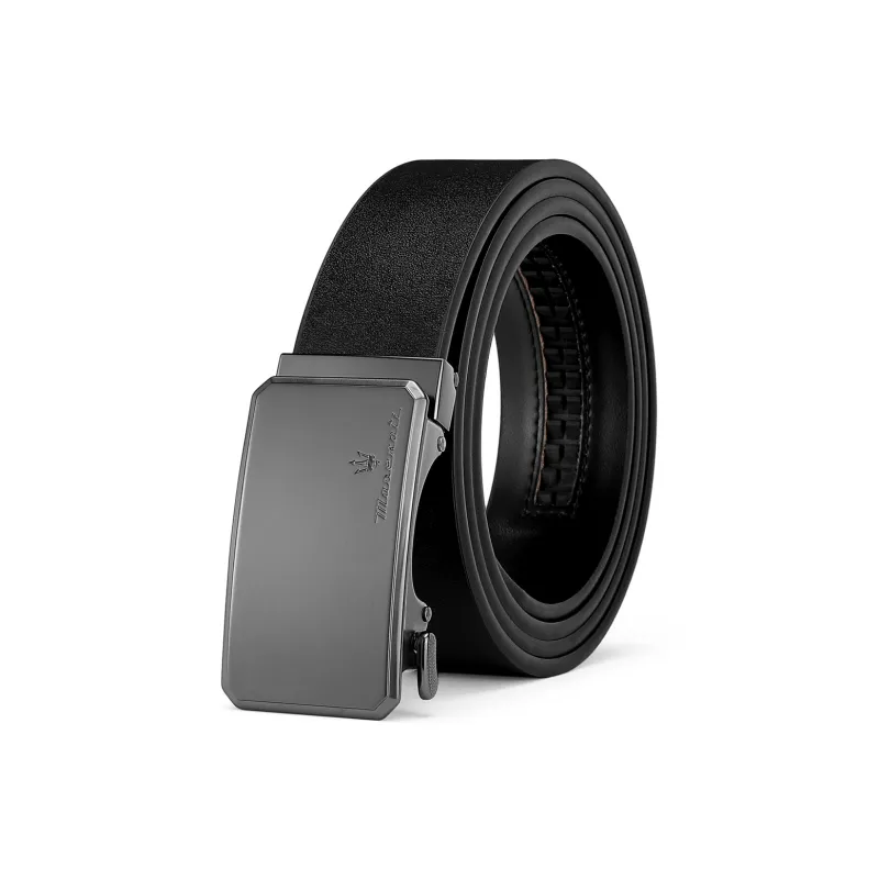 Maserati Cow Split Leather Belts Men's Width 3.5CM-0