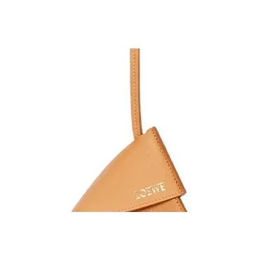 LOEWE Cow Leather Neck Pocket Coin Purse Women's Light Brown-4