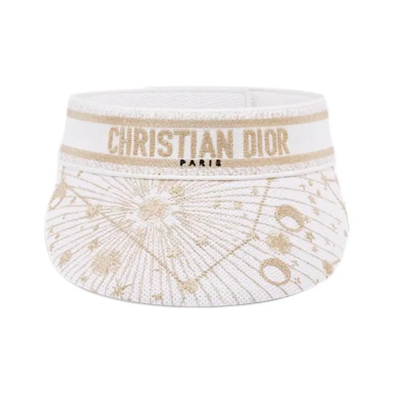DIOR Polypropylene Fiber Sun Protection Hats Women's White-0