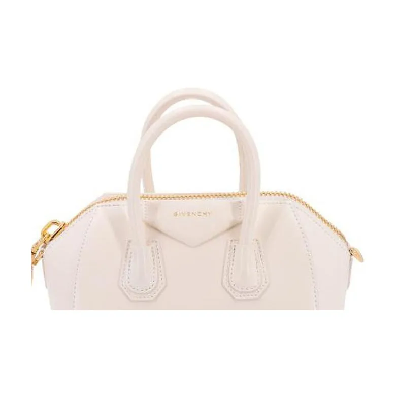 Givenchy Leather Shoulder Bag Crossbody Bag Handbag Regular Women's White-3