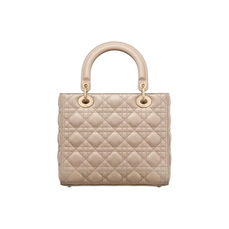 DIOR Lady Dior Sheepskin Tote Bag, Shopping Bag, Shoulder Bag, Handbag Medium Size Women's Khaki-2