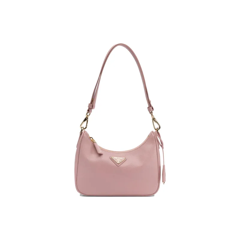 PRADA Lambskin Shoulder Bag Mini Women's Pink-0