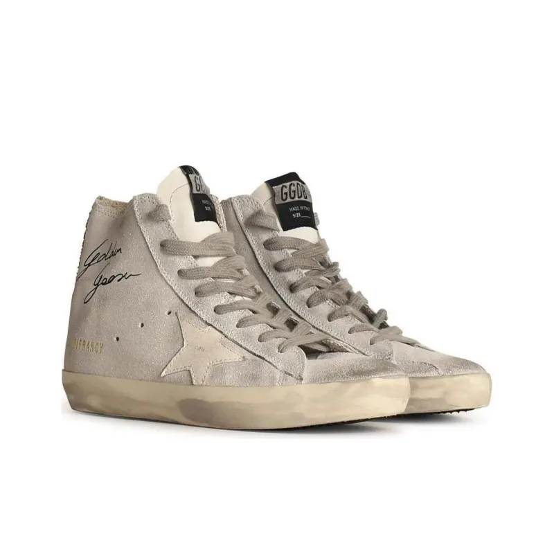 Golden Goose High-Top Skateboard Shoes Women's White-2
