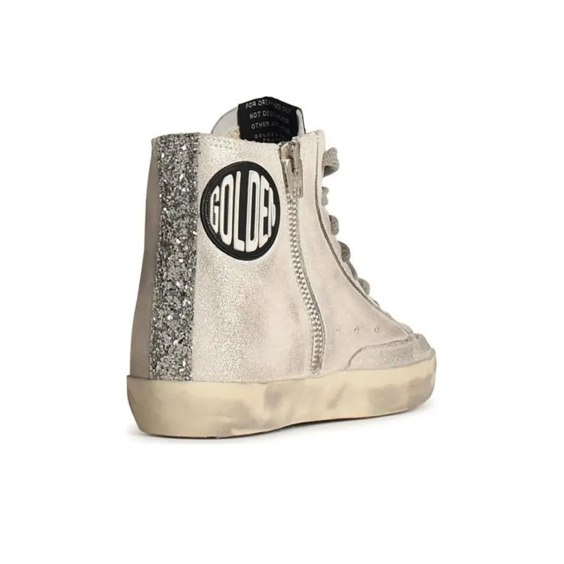 Golden Goose High-Top Skateboard Shoes Women's White-3