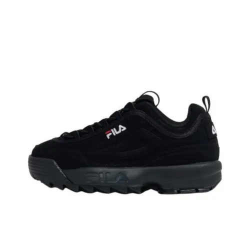 FILA Disruptor 2 Anti Slip Wear Resistant Low Top Running Shoes Unisex Black