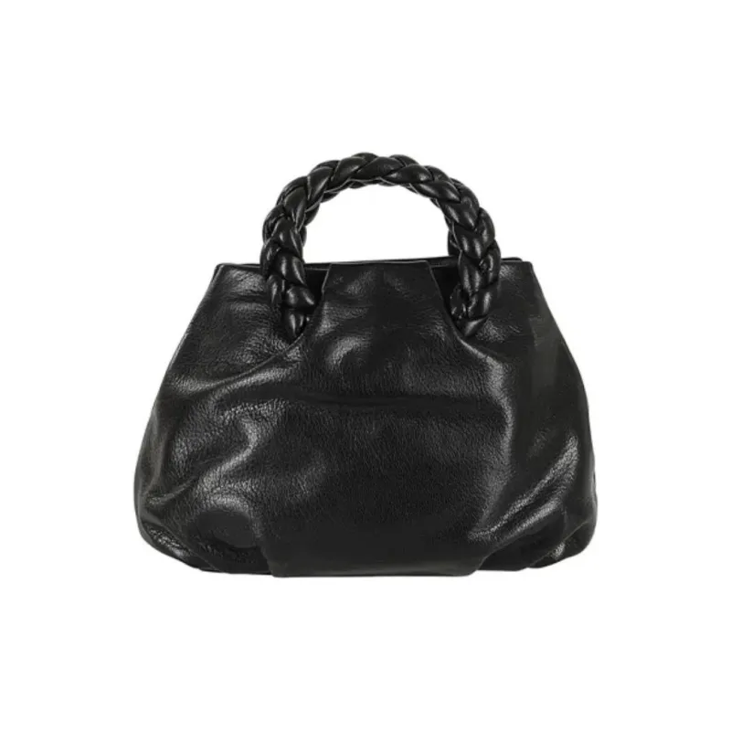 Hereu Lambskin Tote Bag, Shopping Bag, Handbag Women's Black-0