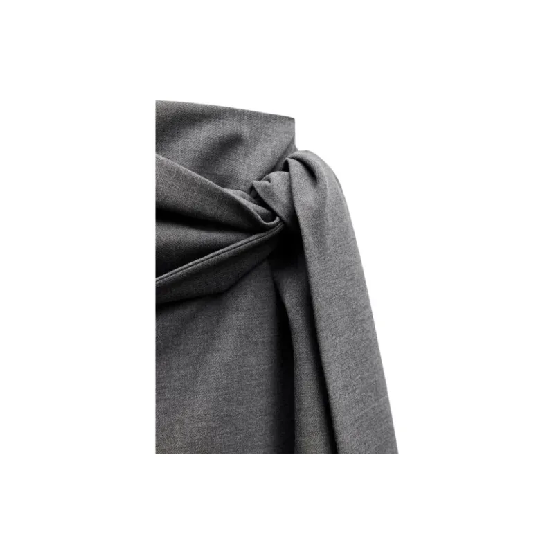 Ao Yes X ZARA AO YES Collaboration Casual Long Skirts Women's Gray-4