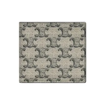 CELINE Triomphe Canvas Wallet Men's Light Umber