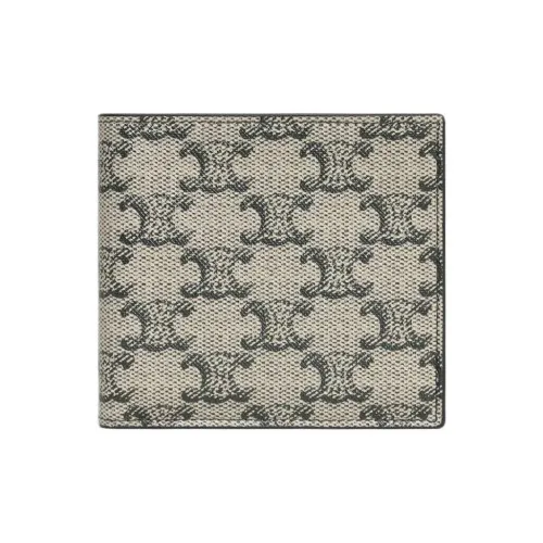 CELINE Triomphe Canvas Wallet Men's Light Umber