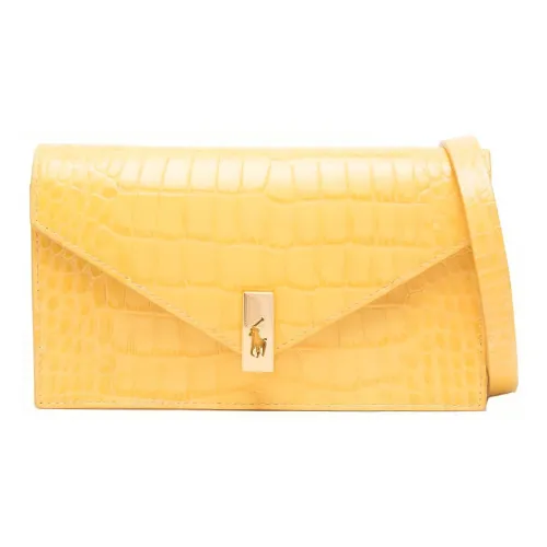 Polo Ralph Lauren Calfskin Shoulder Bag Crossbody Bag Women's Canary Yellow