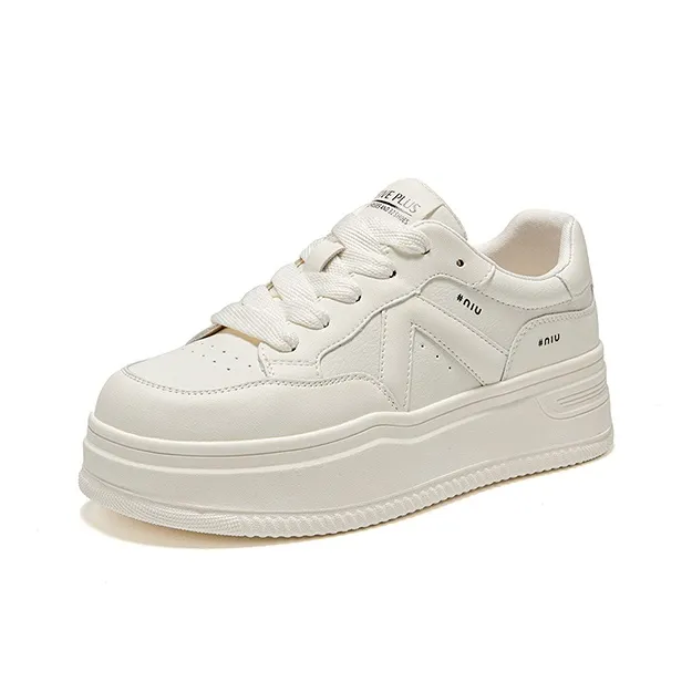 FIVE PLUS Height Increasing Abrasion Resistant Low Top Skateboard Shoes Women's-8