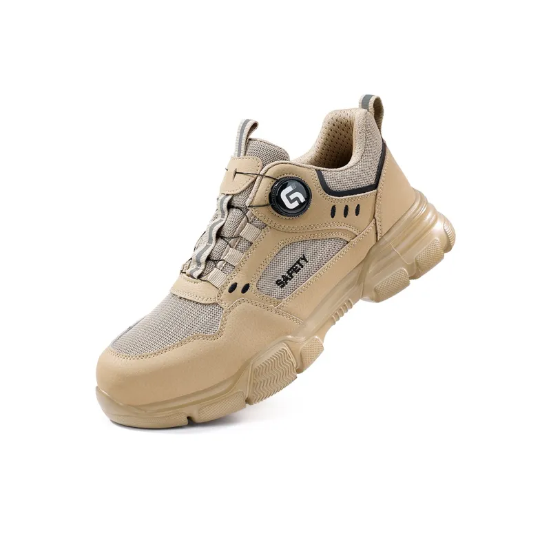 Blue Gull Shield Abrasion-Resistant Impact-Resistant Breathable Low-Top Outdoor Shoes Unisex Khaki-2