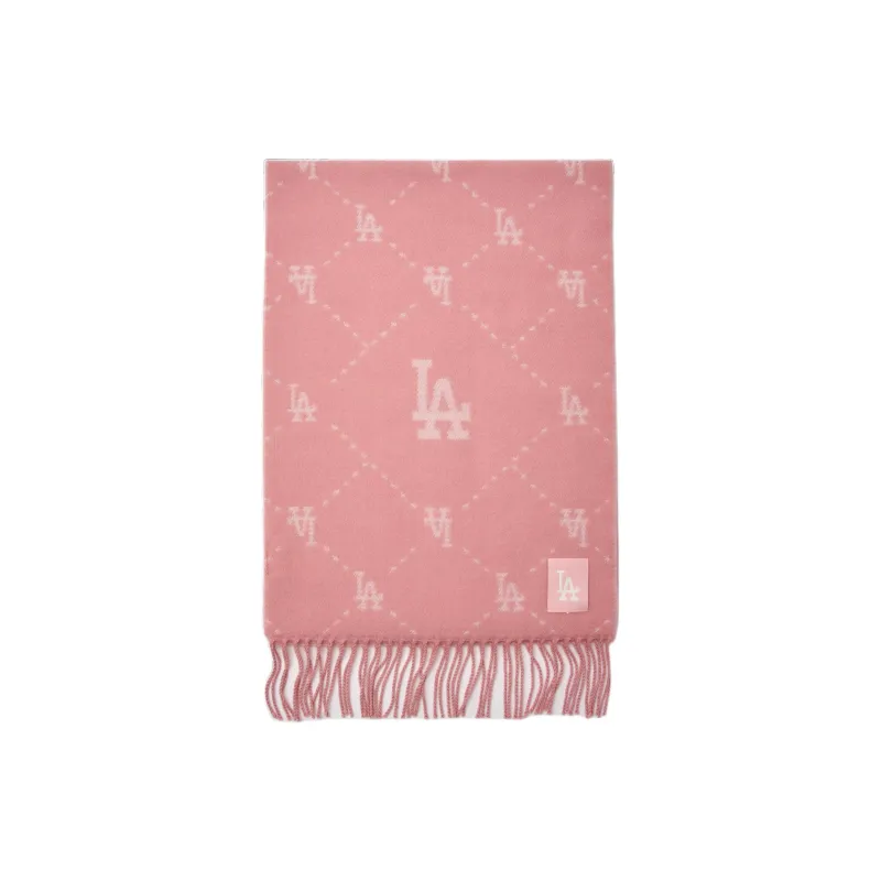 MLB Acrylic Knit Scarves Unisex Pink-1